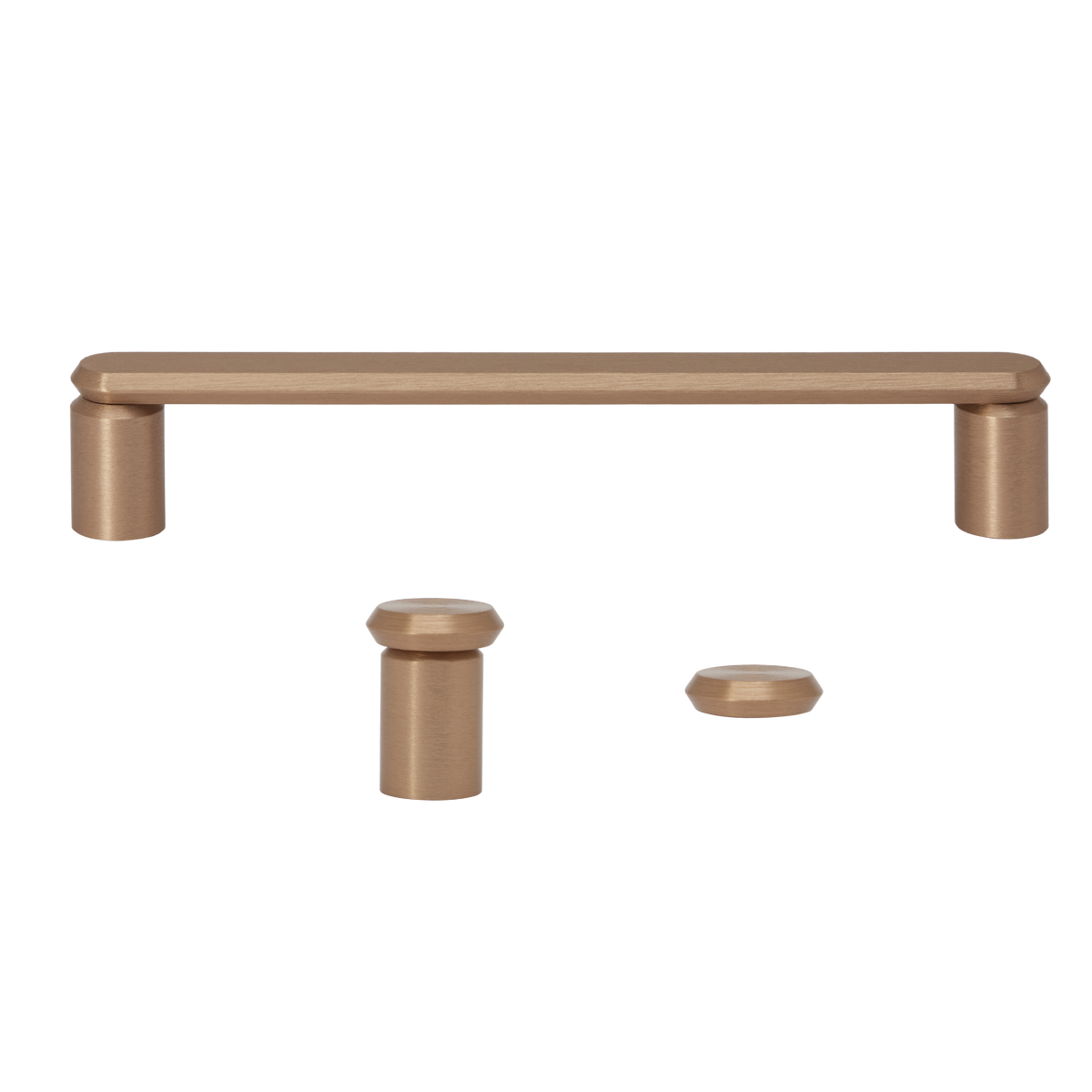 Momo Fase Shower D Handle 160mm and Knob Kit in Brushed Dark Brass (1)