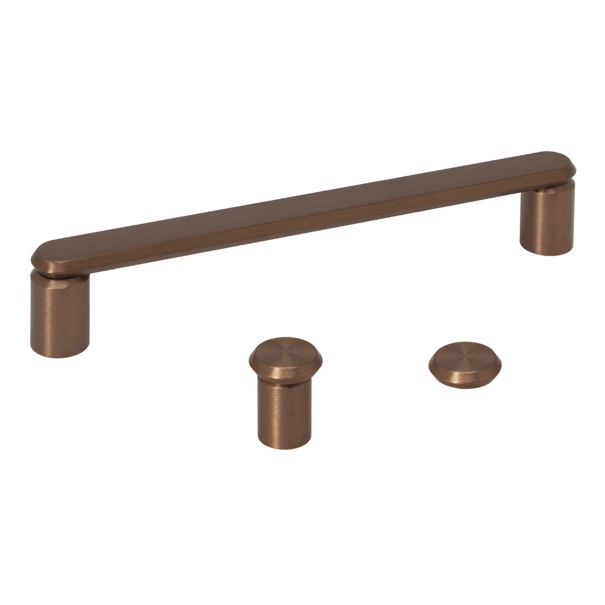 Momo Fase Shower D Handle 160mm and Knob Kit in Brushed Bronze