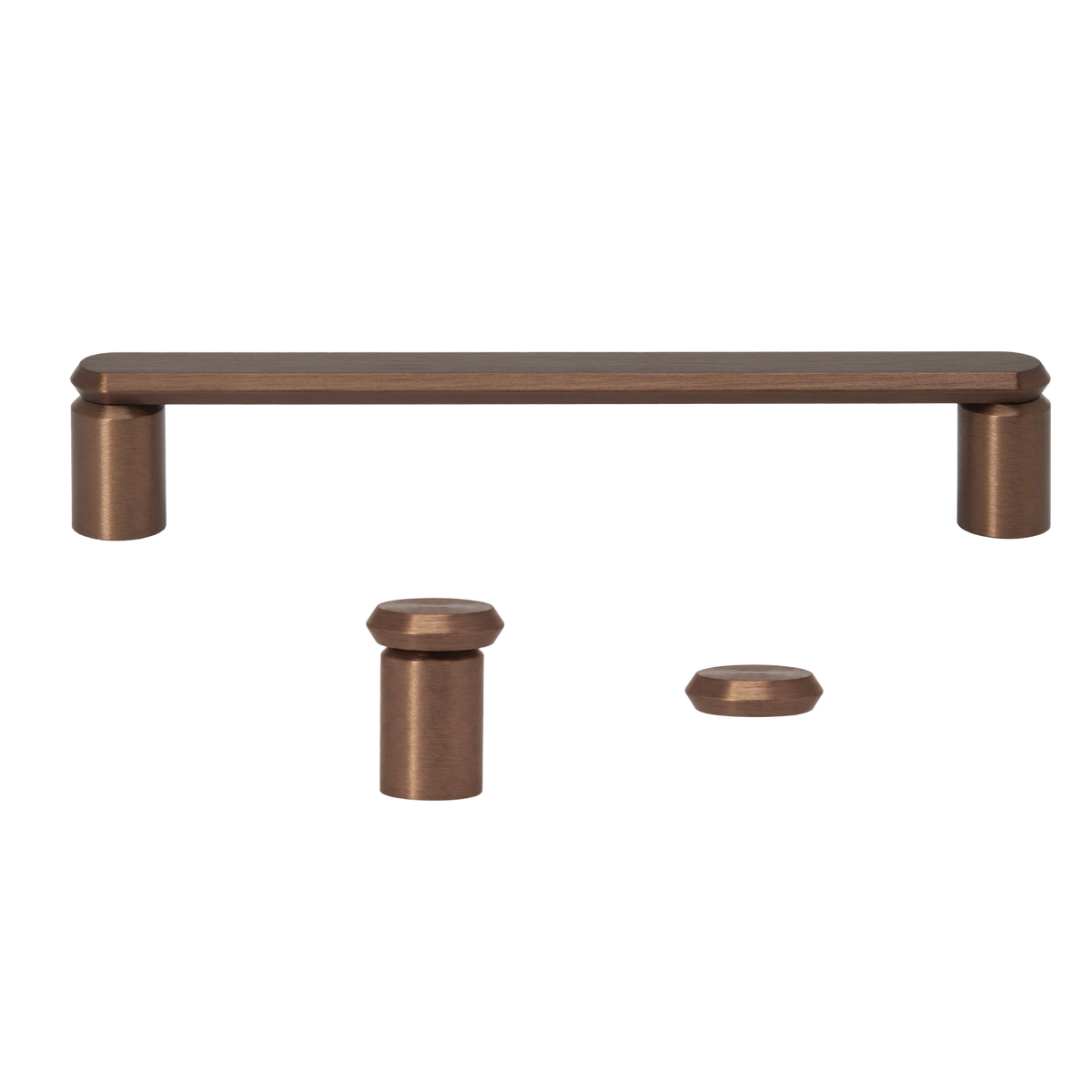 Momo Fase Shower D Handle 160mm and Knob Kit in Brushed Bronze (1)