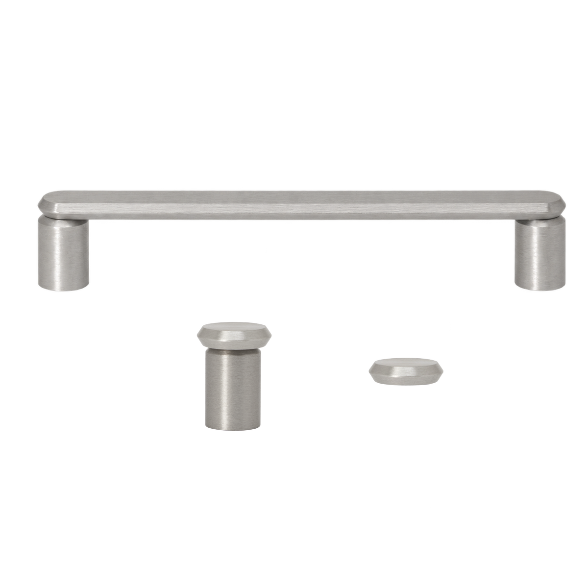 Momo Fase Shower D Handle 160mm and Knob Kit in Dull Brushed Nickel (1)