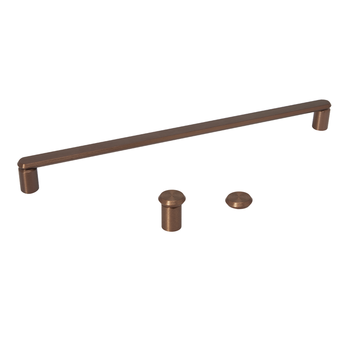 Momo Fase Shower D Handle 320mm and Knob Kit in Brushed Bronze