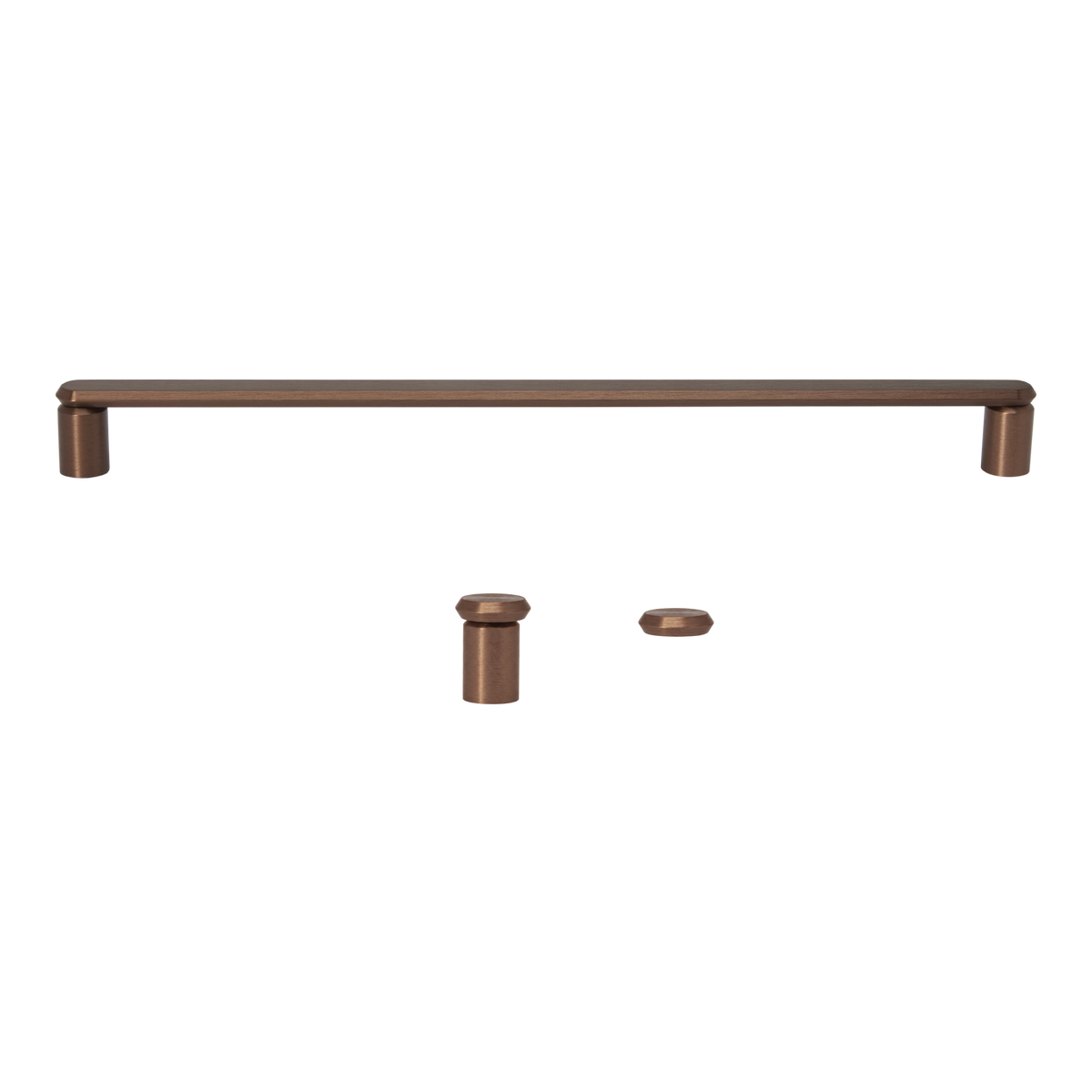 Momo Fase Shower D Handle 320mm and Knob Kit in Brushed Bronze (1)