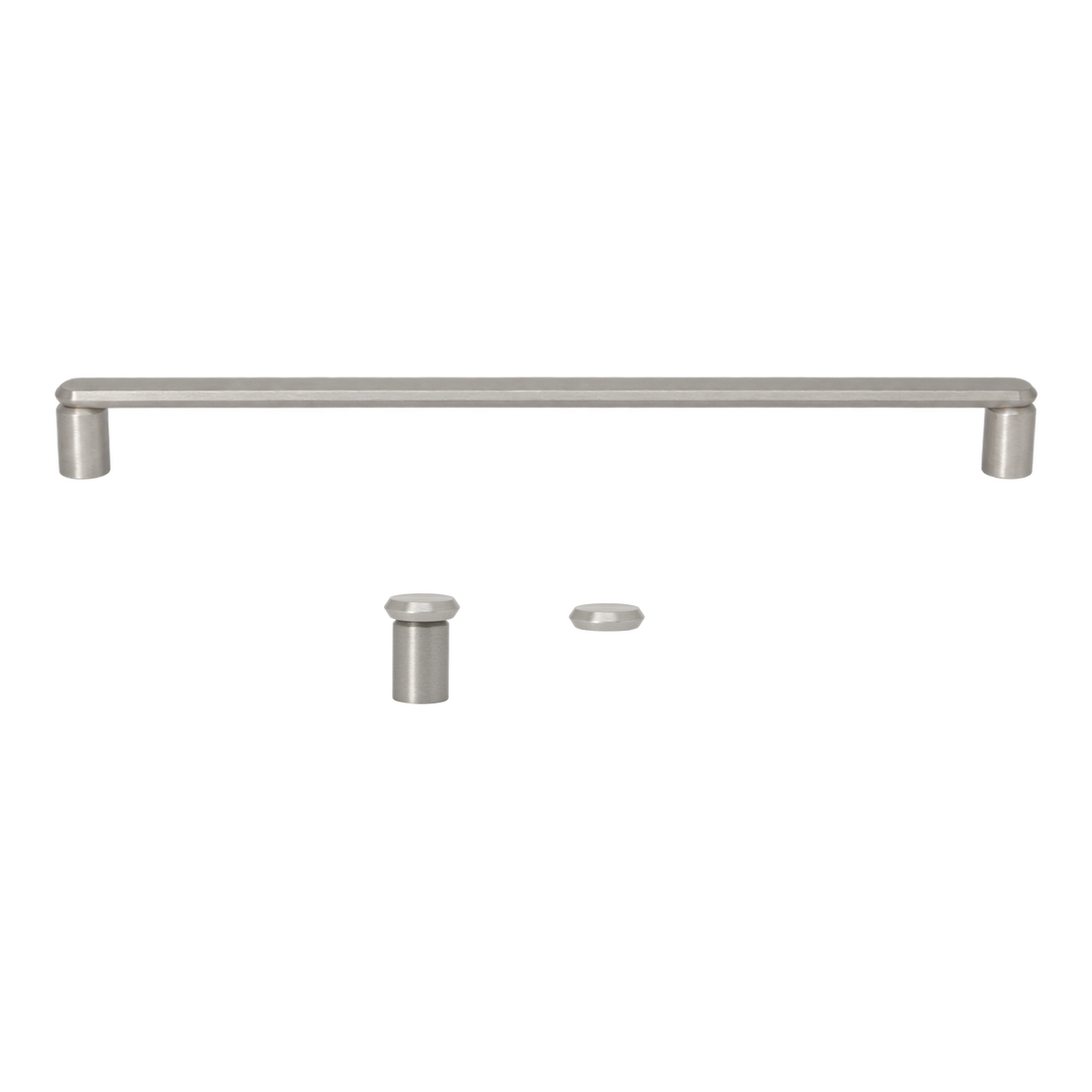 Momo Fase Shower D Handle 320mm and Knob Kit in Dull Brushed Nickel (1)