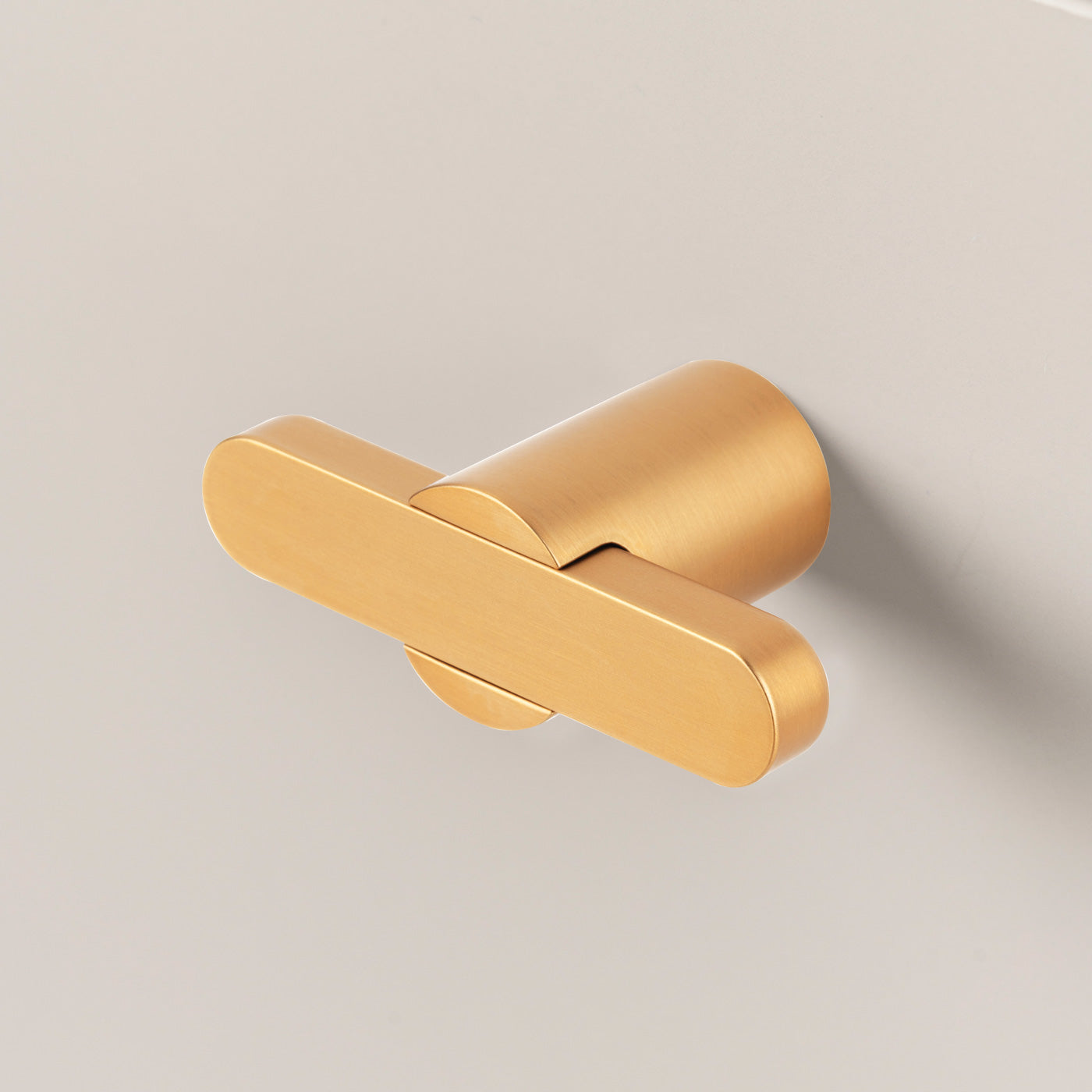 Momo Fusion T Knob 58mm in Brushed Dark Brass (2)