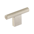 Momo Graf Knurled T Knob 60mm in Dull Brushed Nickel