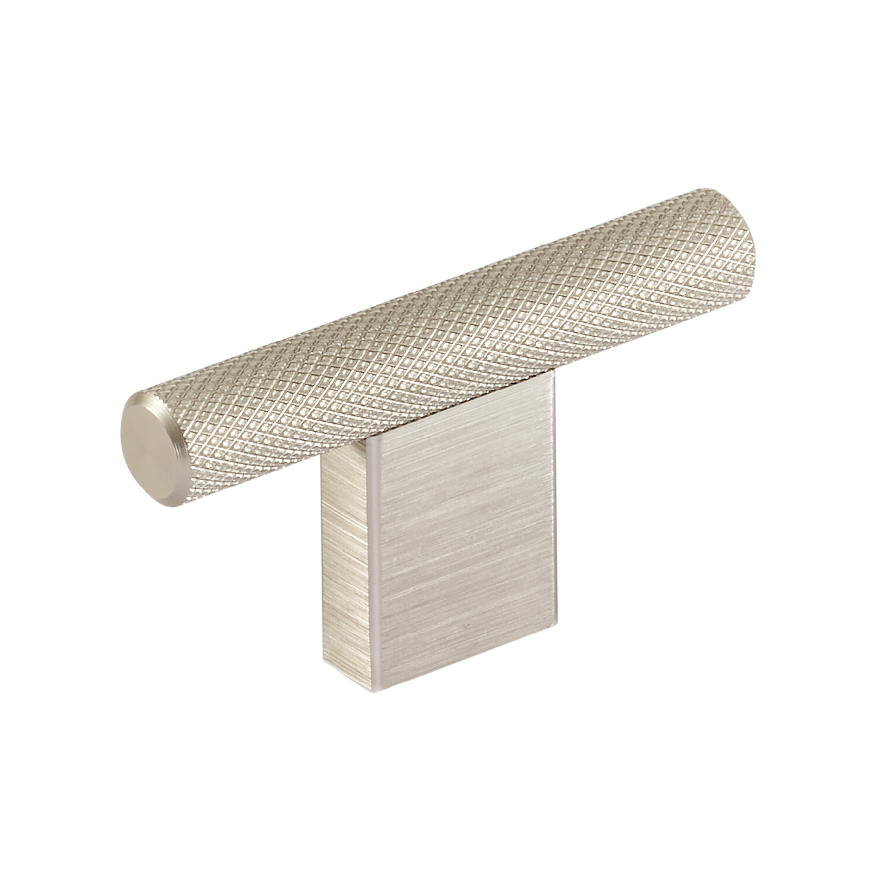 Momo Graf Knurled T Knob 60mm in Dull Brushed Nickel