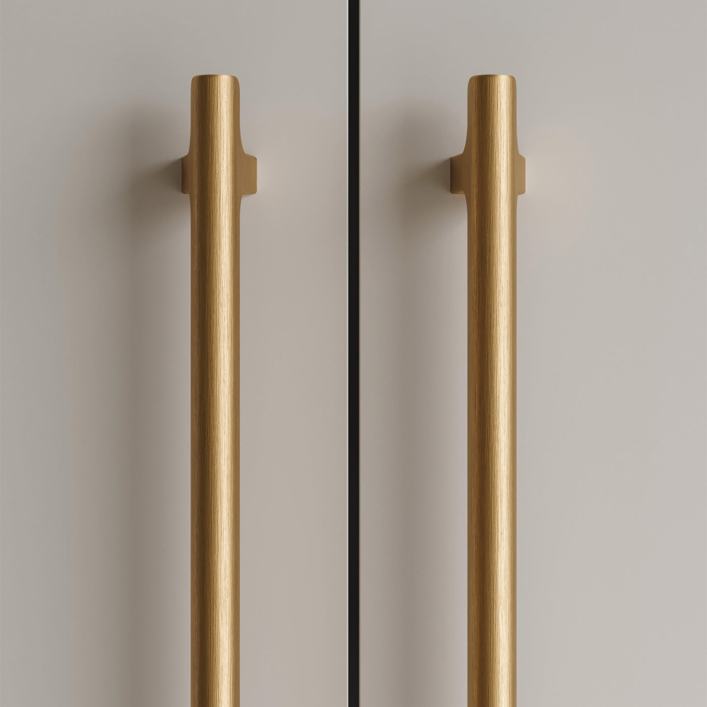 Momo Hinoki Big D Handle 416mm in Dark Brass (2)