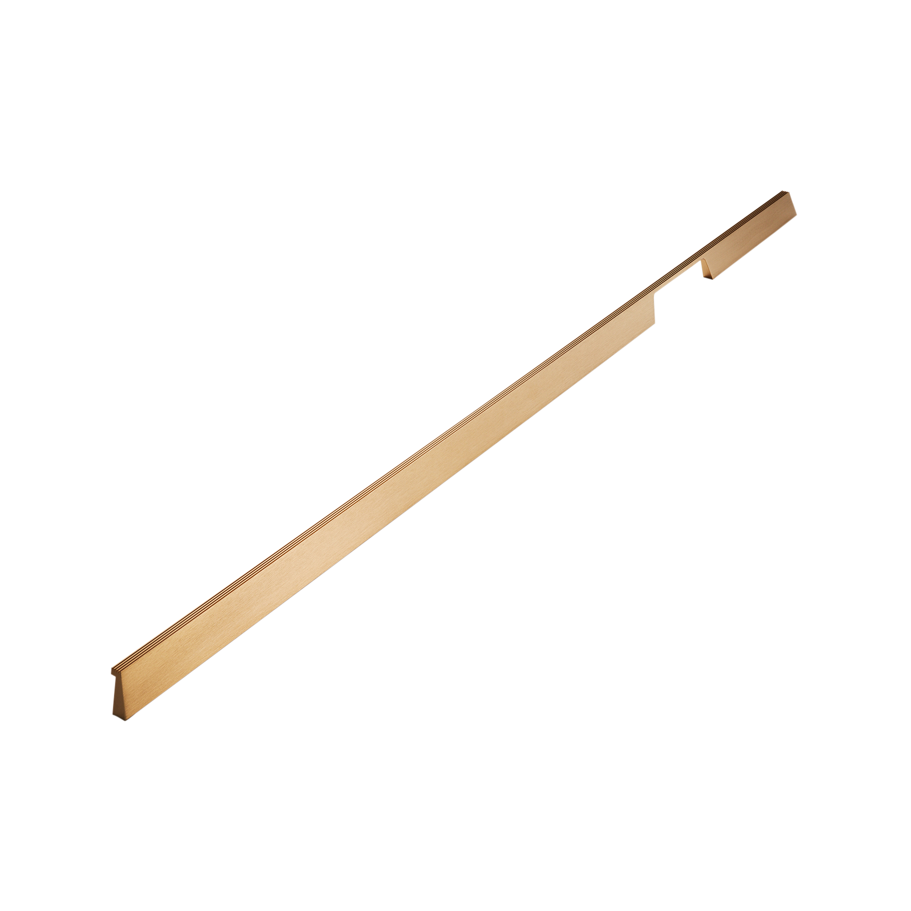 Momo Rail D Handle Left  1120mm in Brushed Dark Brass