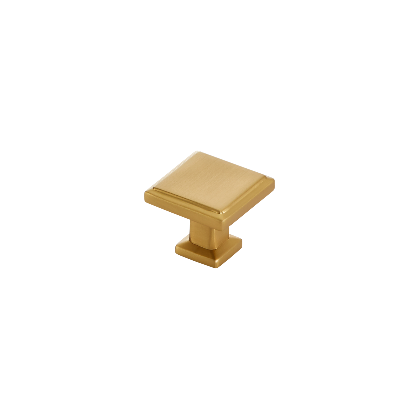 Momo Lucca Square Knob 30mm in Brushed Satin Brass