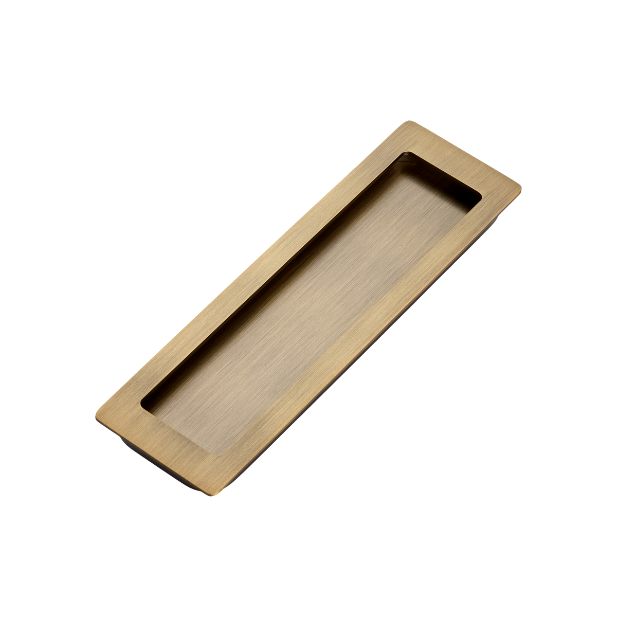 Momo Cavity Slider Flush Pull In Dark Brushed Brass – Momo Handles
