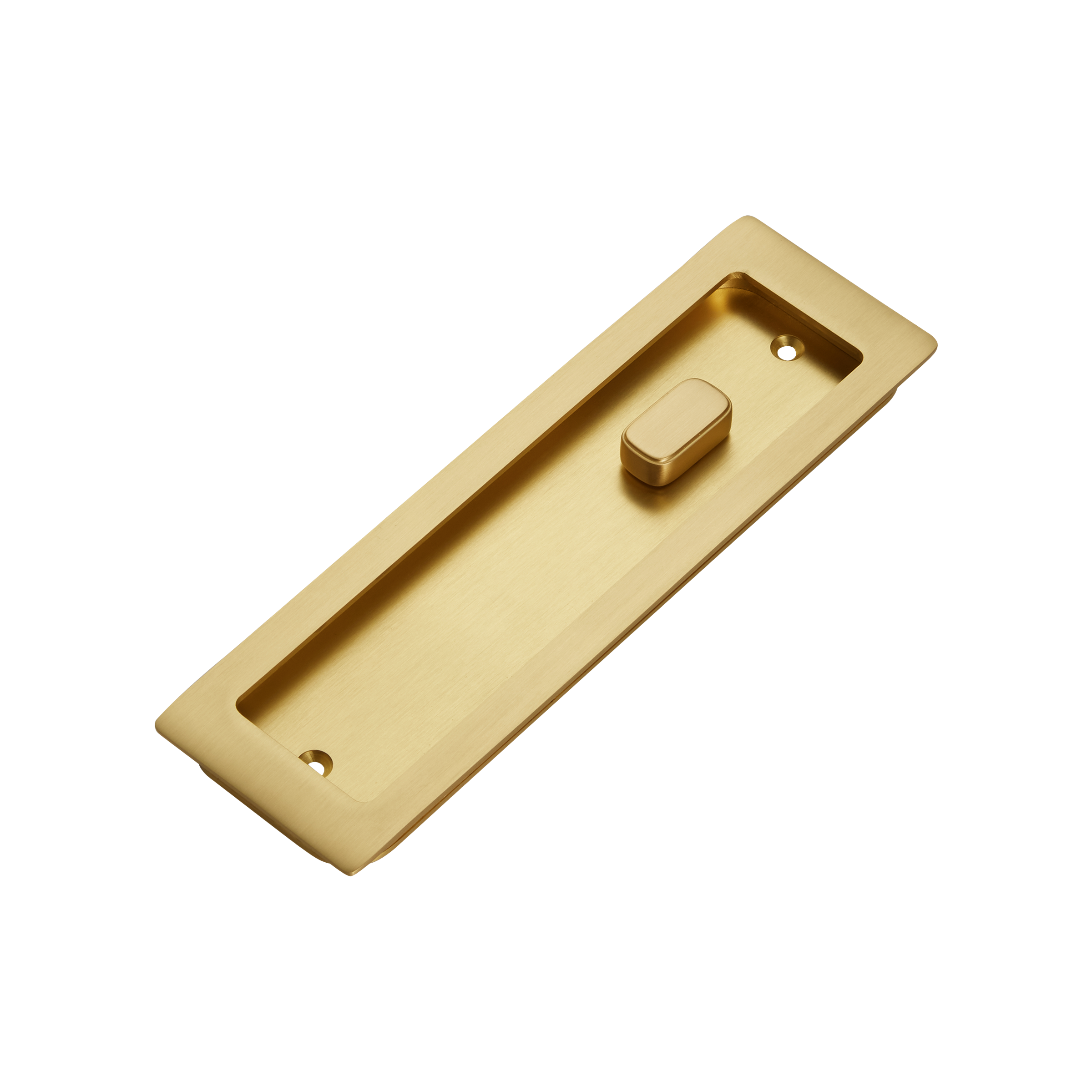 Momo Handles Cavity Slider Flush Pull Privacy Lock kit Brushed Satin Brass