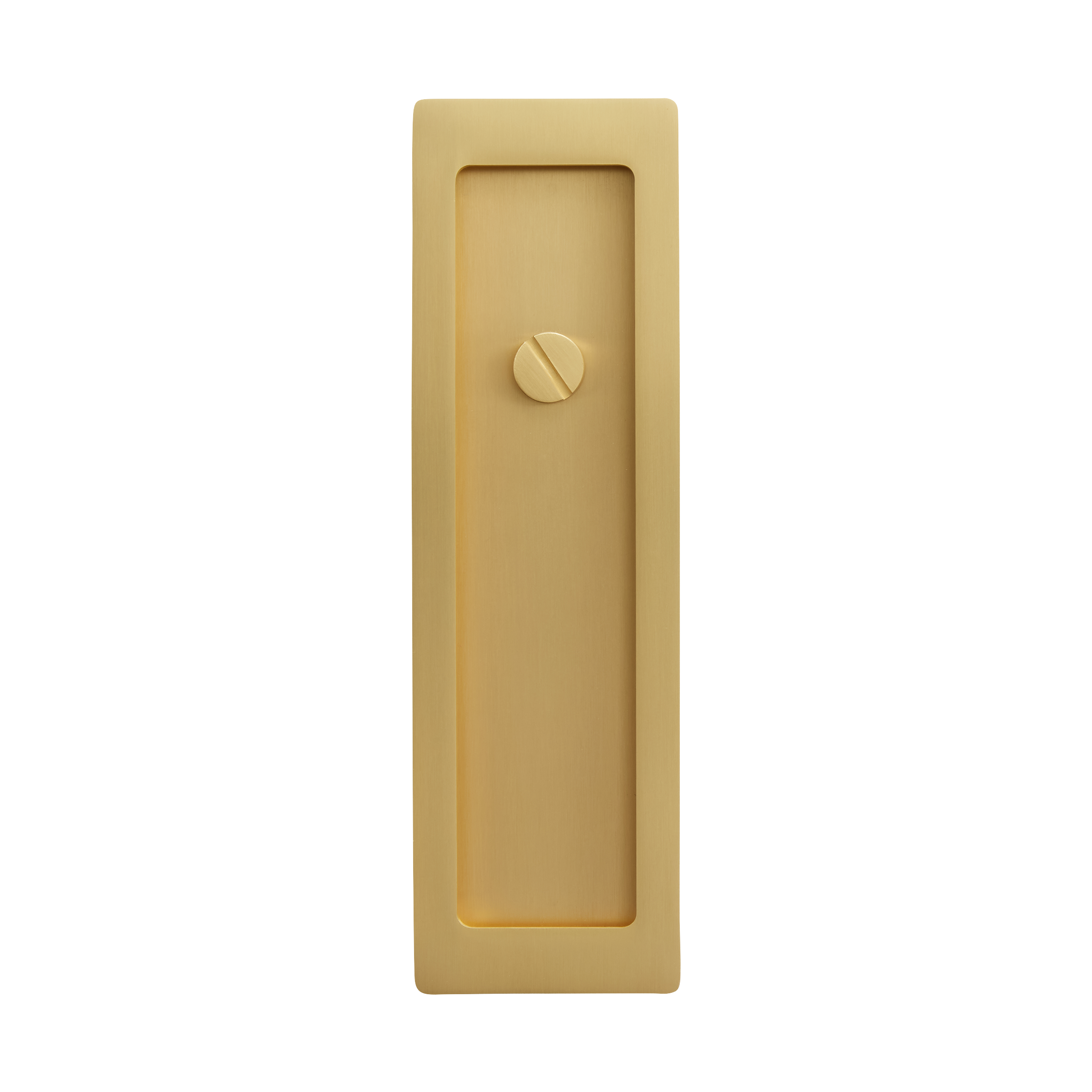 Momo Handles Cavity Slider Flush Pull Privacy Lock kit Brushed Satin Brass (1)