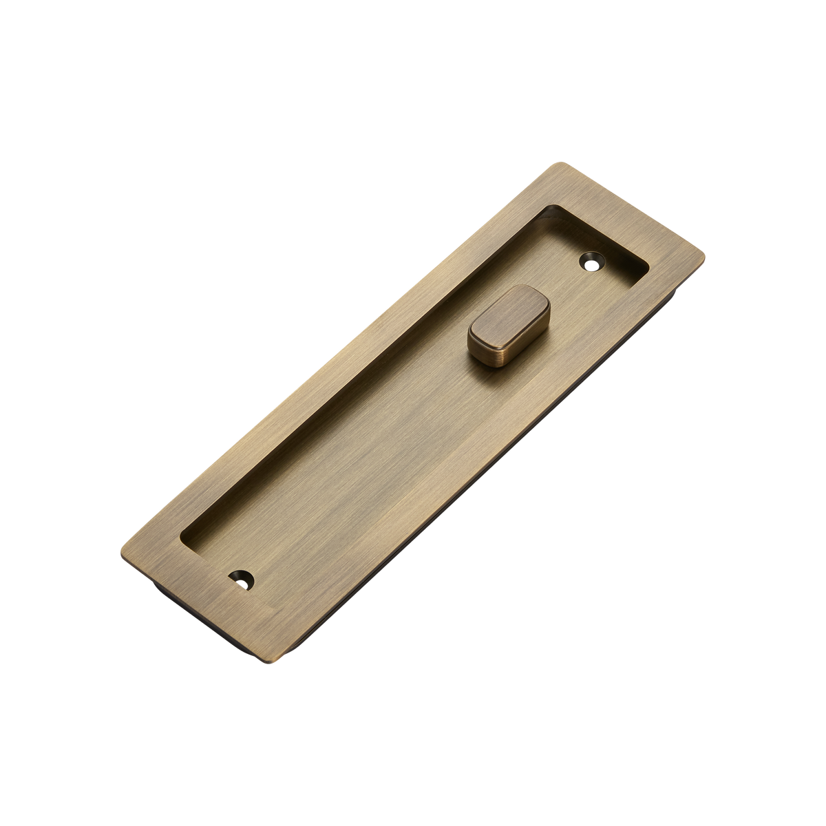 Momo Cavity Slider Flush Pull Privacy Lock kit In Dark Brushed Brass ...