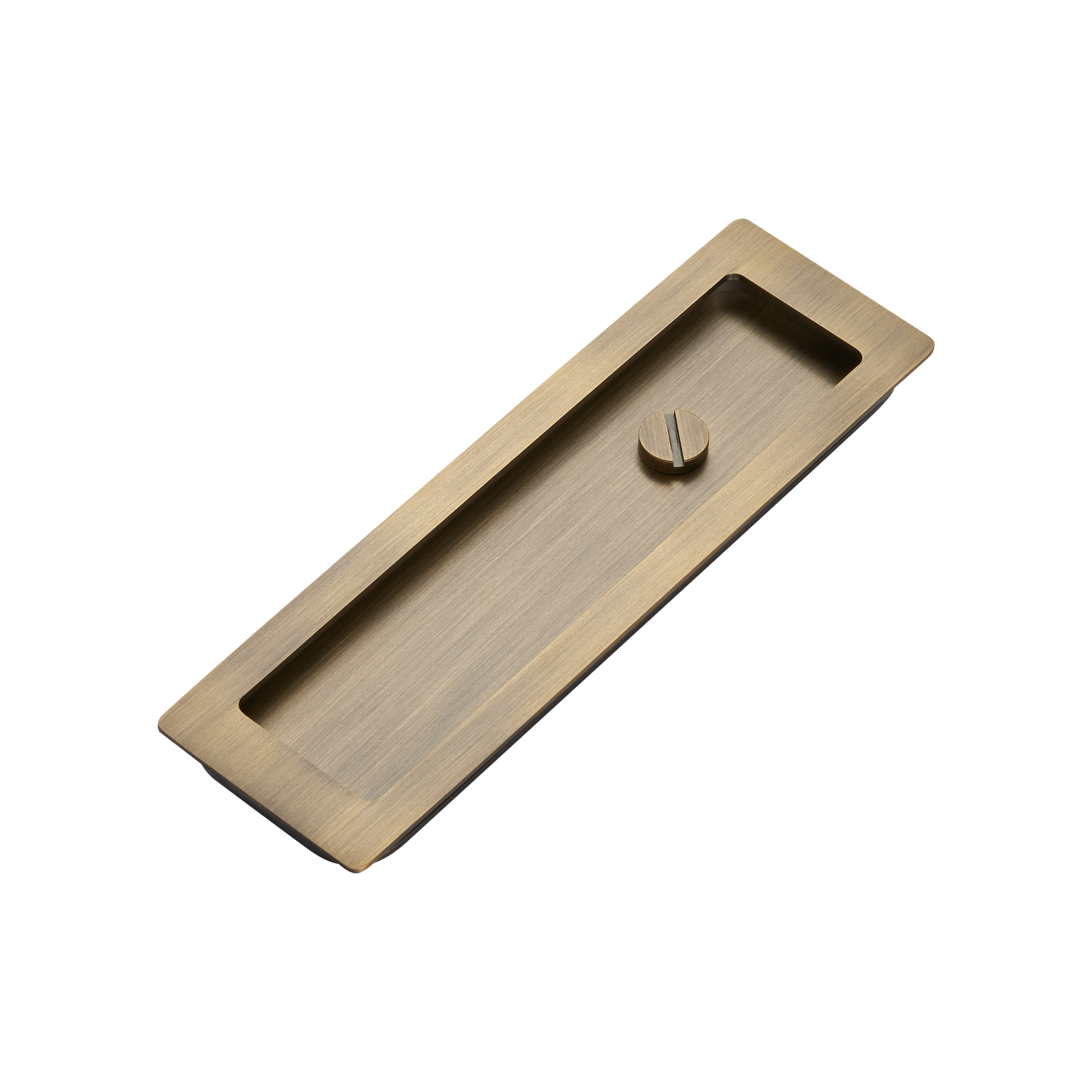 Momo Handles Cavity Slider Flush Pull Privacy Lock kit Dark Brushed Brass (1)