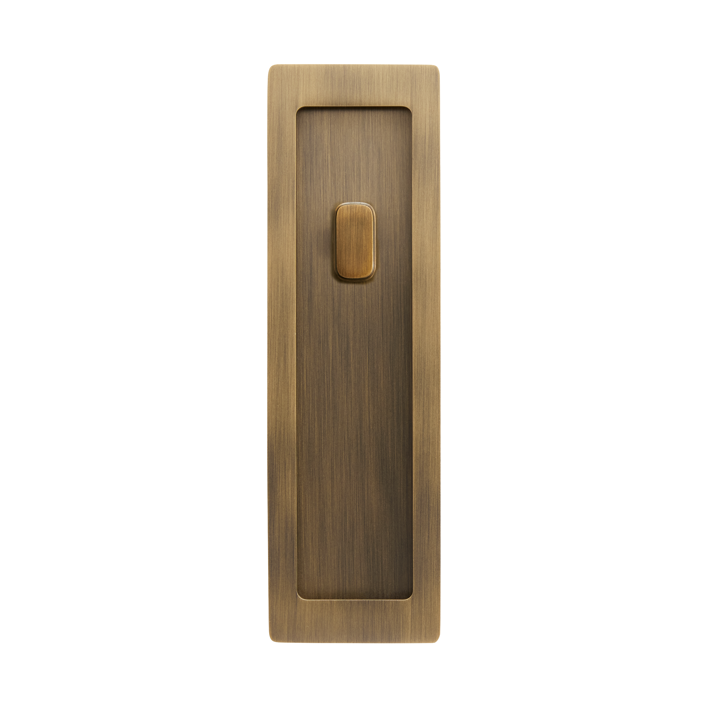 Momo Handles Cavity Slider Flush Pull Privacy Lock kit Dark Brushed Brass (2)