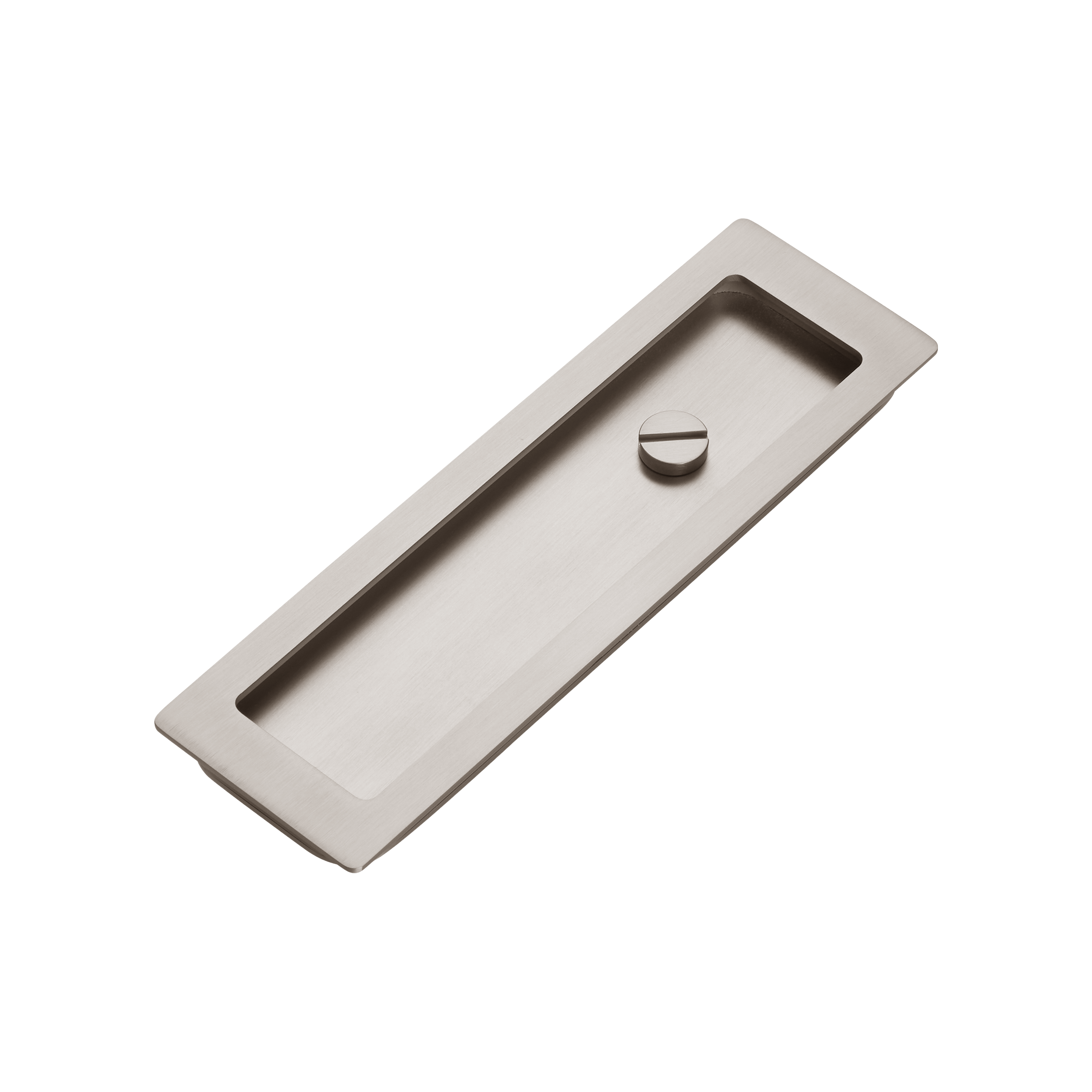 Momo Handles Cavity Slider Flush Pull Privacy Lock kit Dull Brushed Nickel (2)