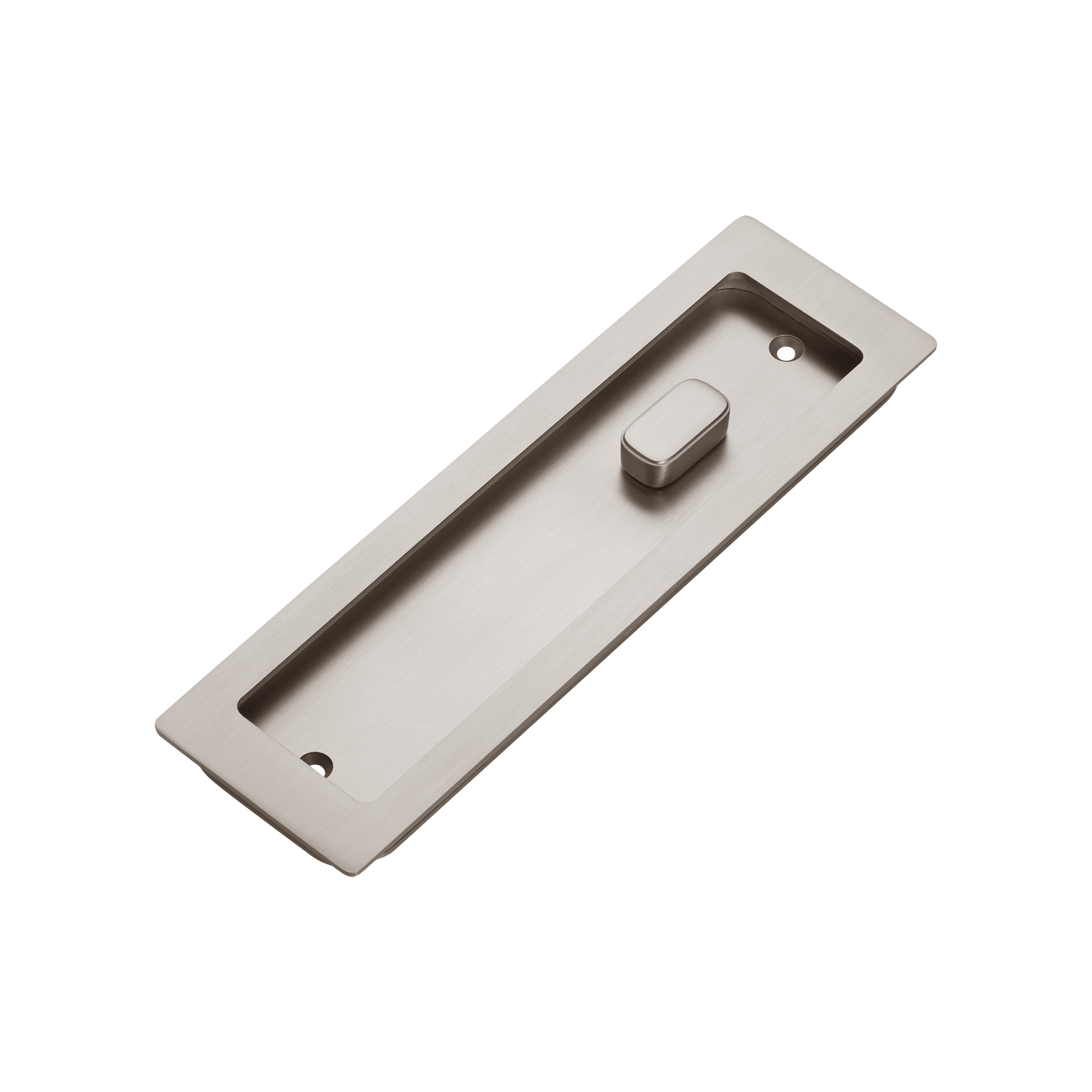 Momo Handles Cavity Slider Flush Pull Privacy Lock kit Dull Brushed Nickel