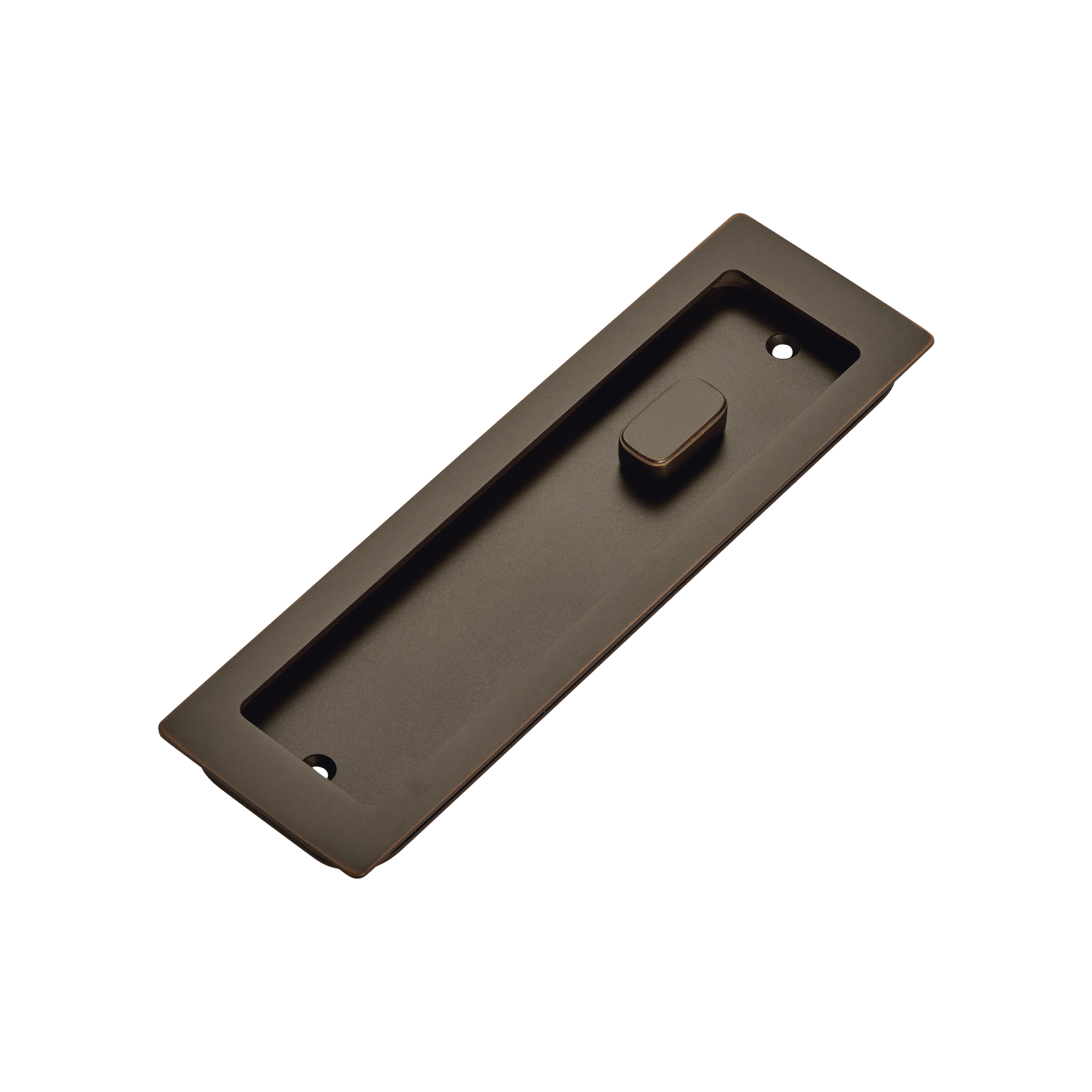 Momo Handles Cavity Slider Flush Pull Privacy Lock kit Dark Bronze