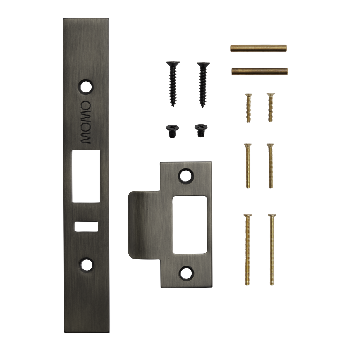 Momo Solid Brass Lock Forend and Striker Kit to suit Dormakaba MS2600 and MS2900 Series in Gunmetal