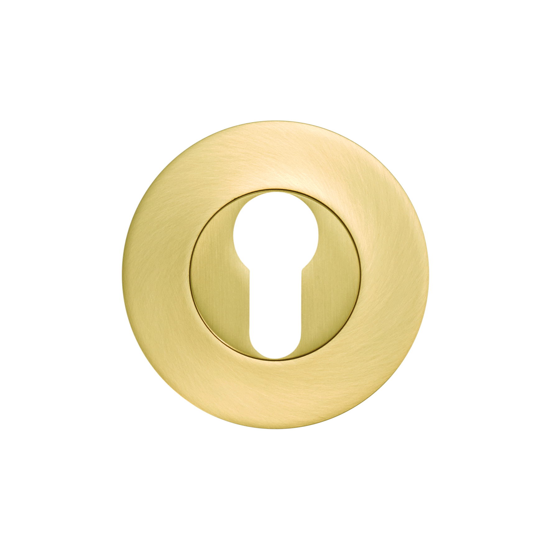 Momo Euro Cylinder Escutcheon Set Brushed Satin Brass