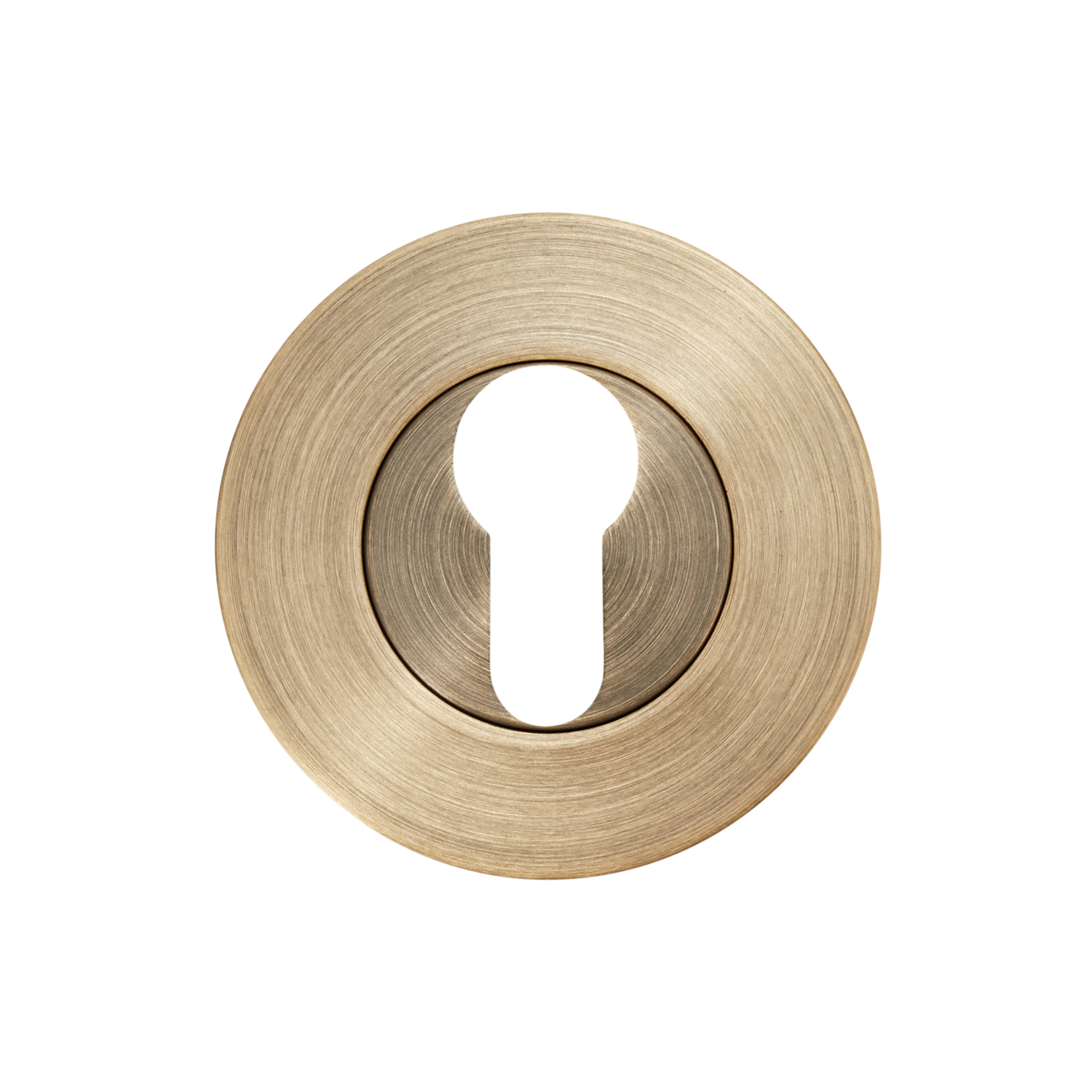 Momo Euro Cylinder Escutcheon Set Dark Brushed Brass