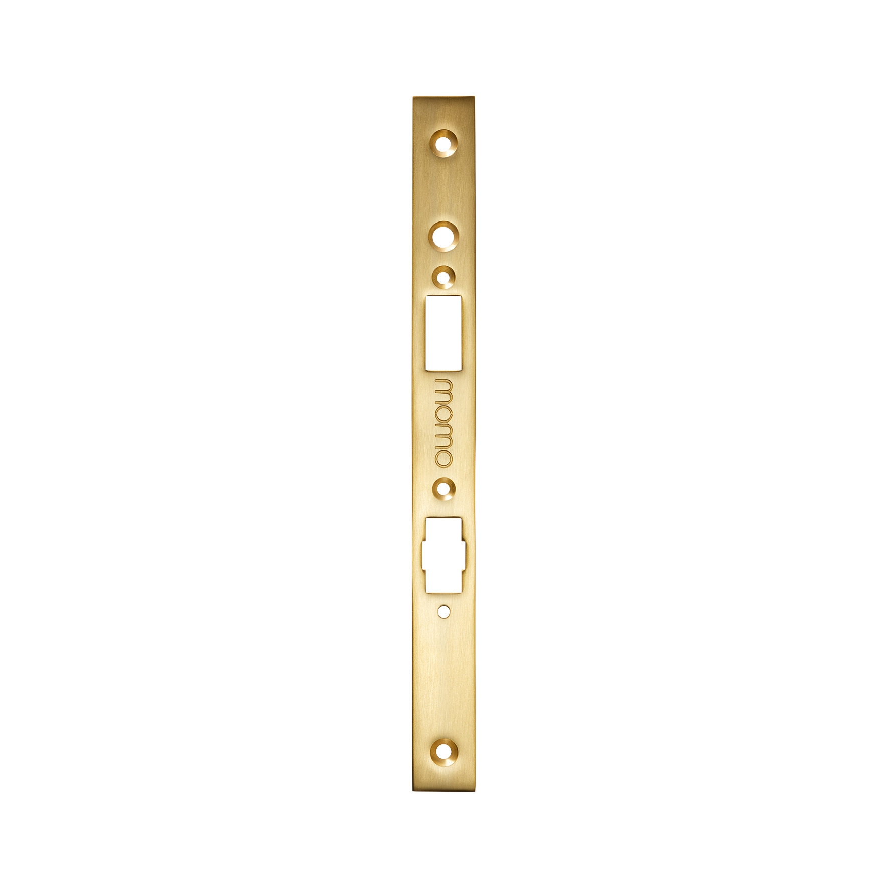 Momo Roller Mortice Lock Forend Plate For Use With Euro Cylinder Brushed Satin Brass