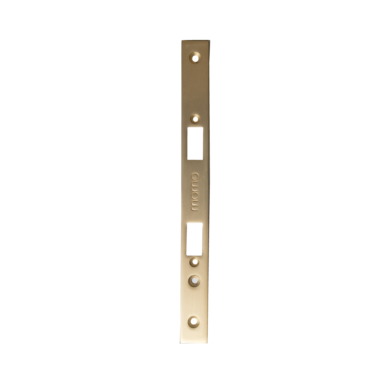 Momo Mortice Lock Forend Plate For Use With Euro Cylinder Brushed Satin Brass
