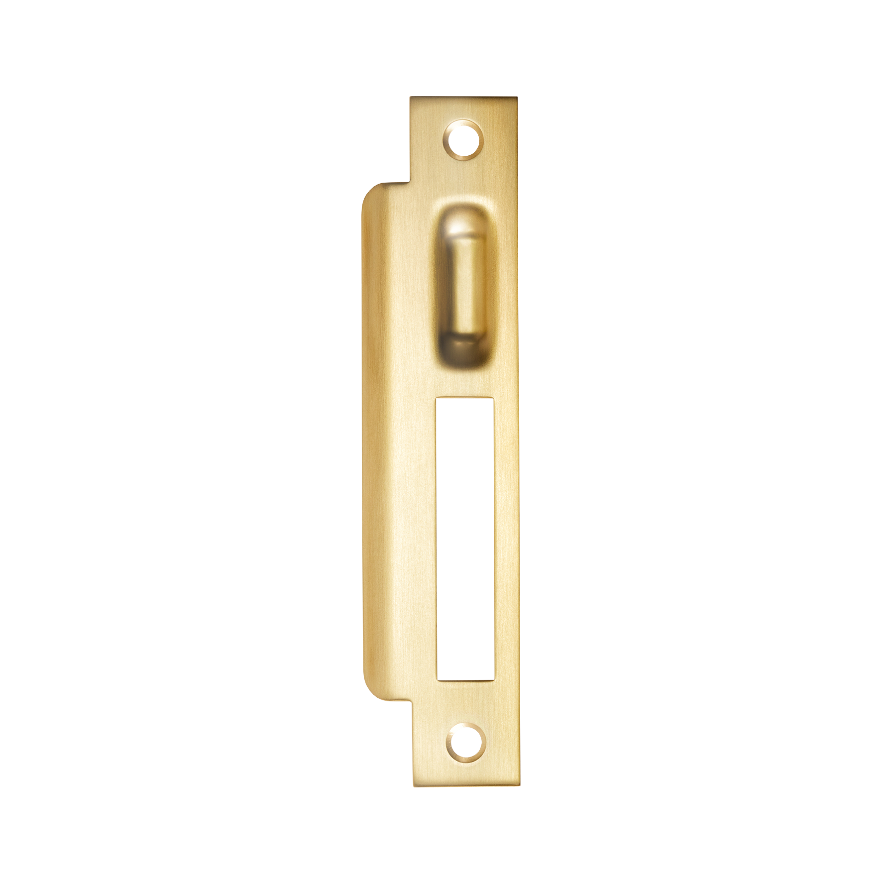 Momo Roller Mortice Lock Left Hand Strike Plate Brushed Satin Brass