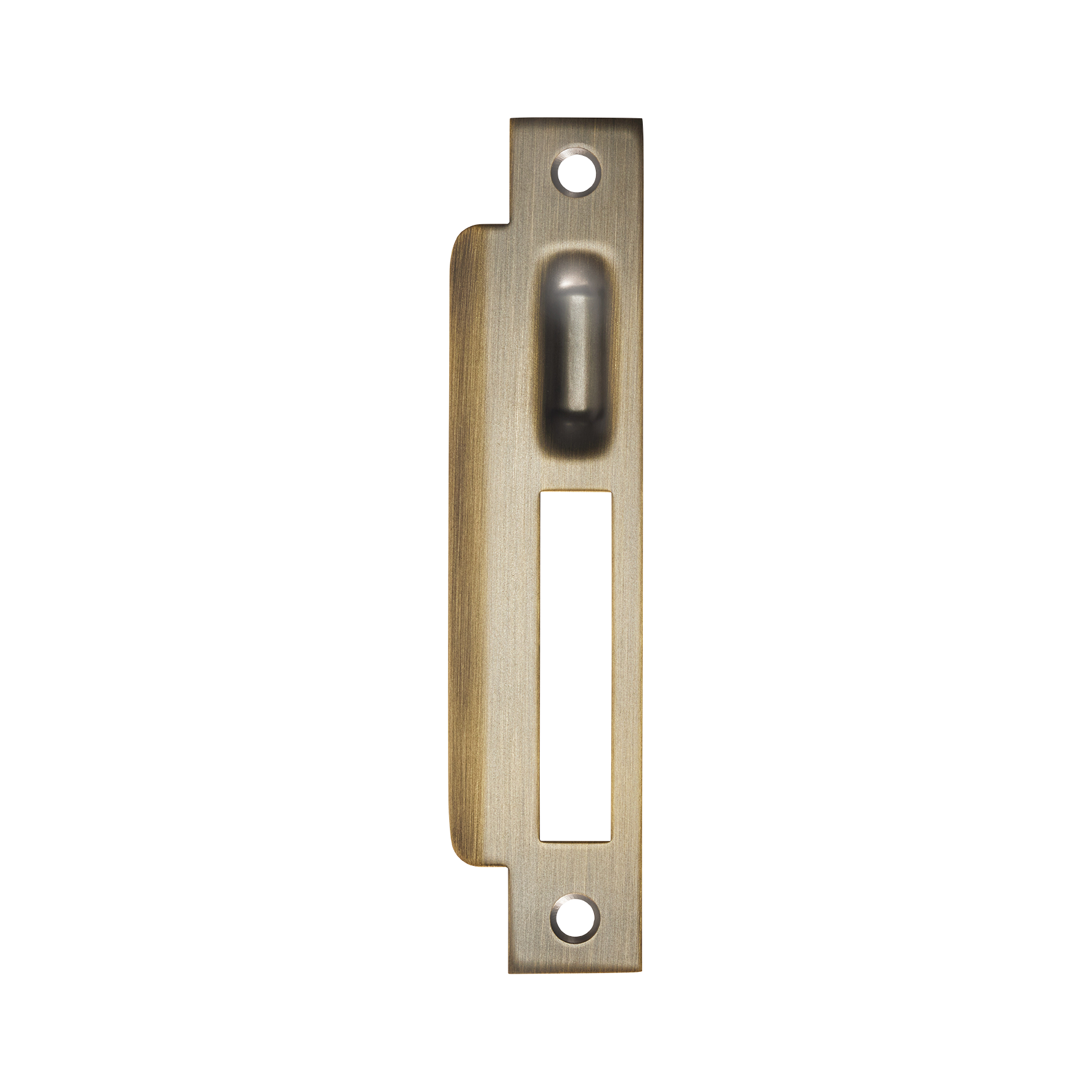 Momo Roller Mortice Lock Left Hand Strike Plate Dark Brushed Brass