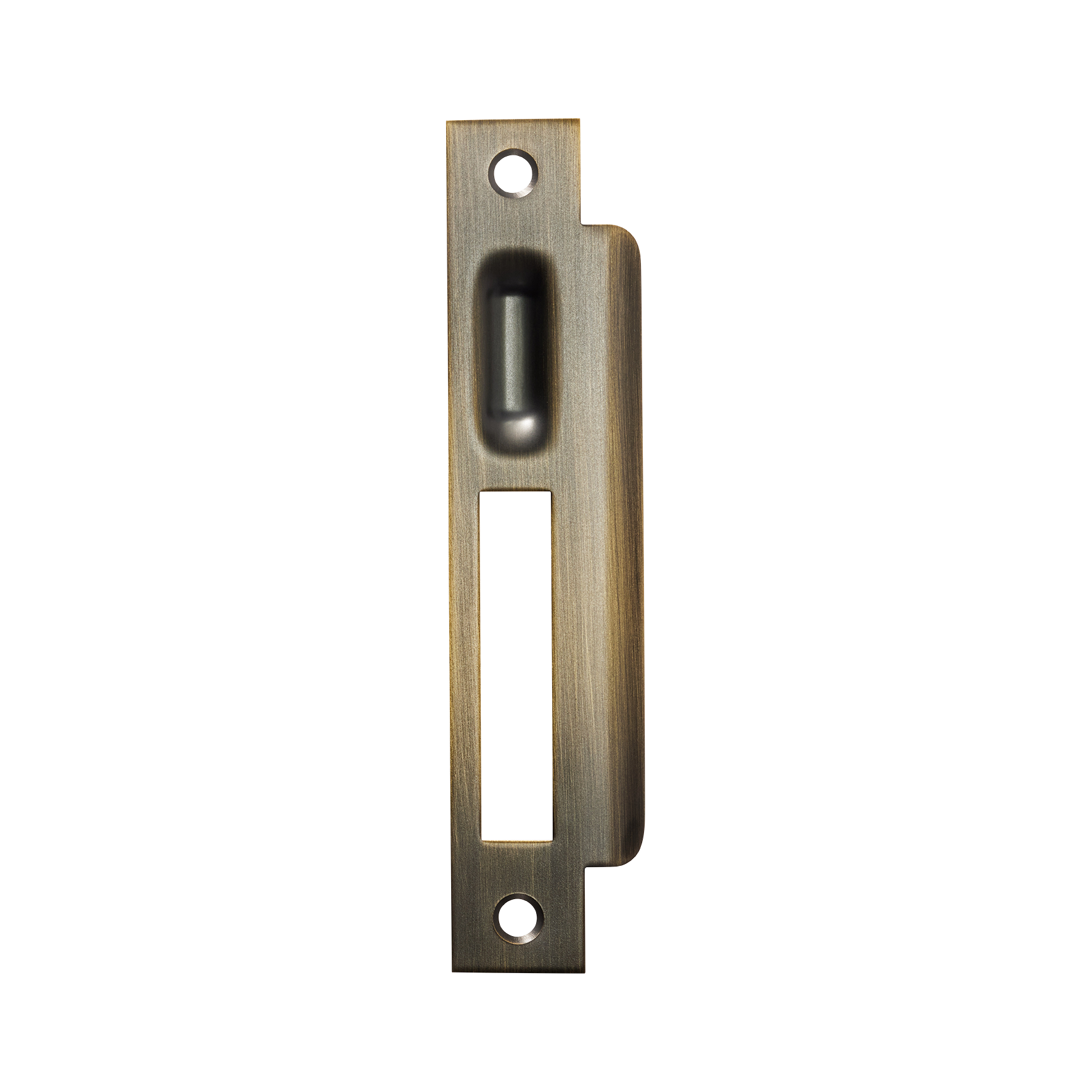 Momo Roller Mortice Lock Right Hand Strike Plate Dark Brushed Brass