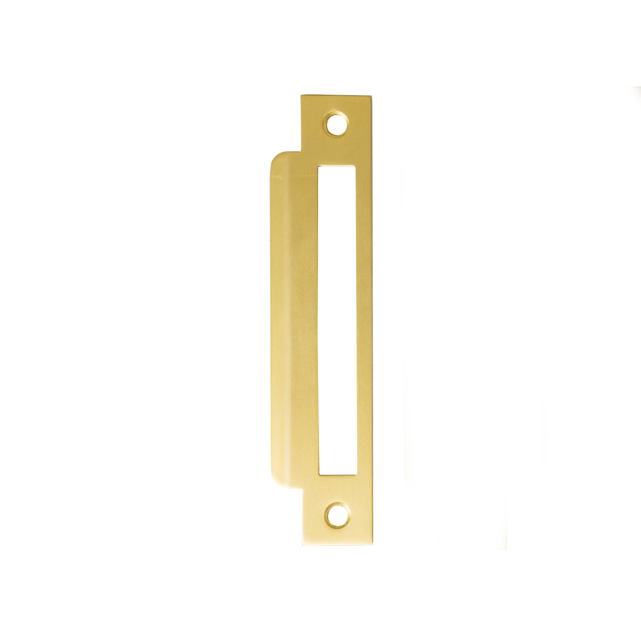 Momo Mortice Lock Universal Strike Plate Brushed Satin Brass