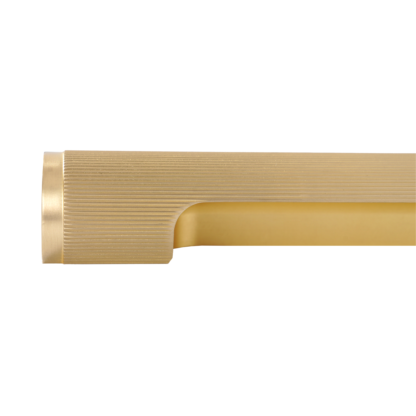 Momo Manhattan Pull Handle 160mm in Brushed Satin Brass (2)