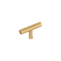 Momo Strano T Knob 60mm in Brushed Satin Brass