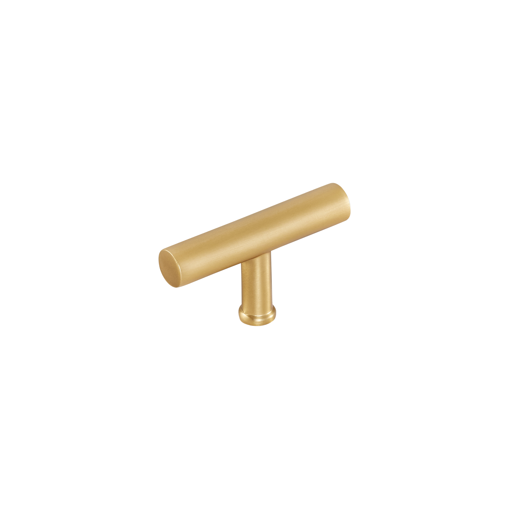 Momo Strano T Knob 60mm in Brushed Satin Brass