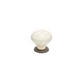 Momo Trianon Round Knob 35mm in Cream Crackle & Antique Brass