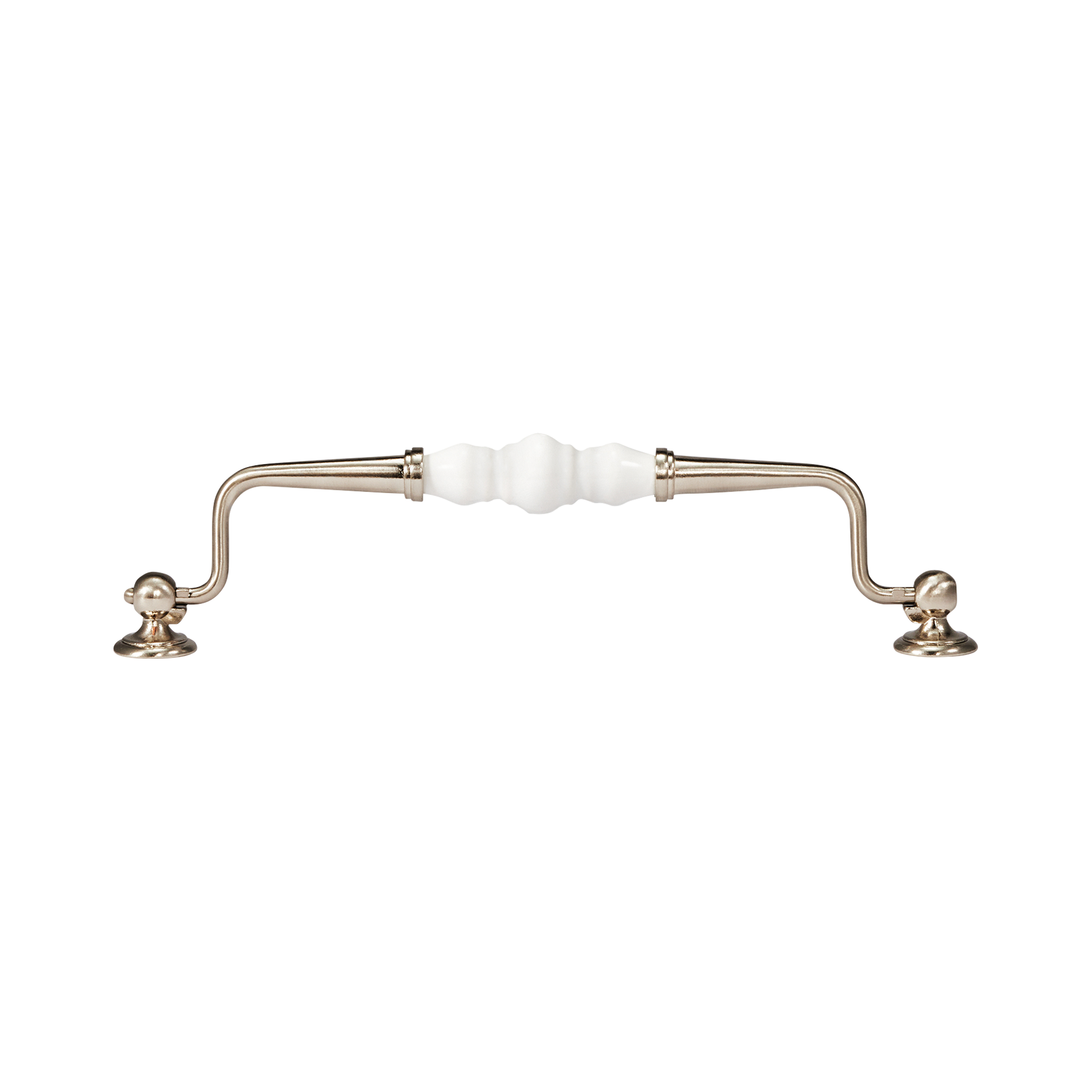 Momo Trianon Swivel Bail 224mm in White & Brushed Nickel (1)