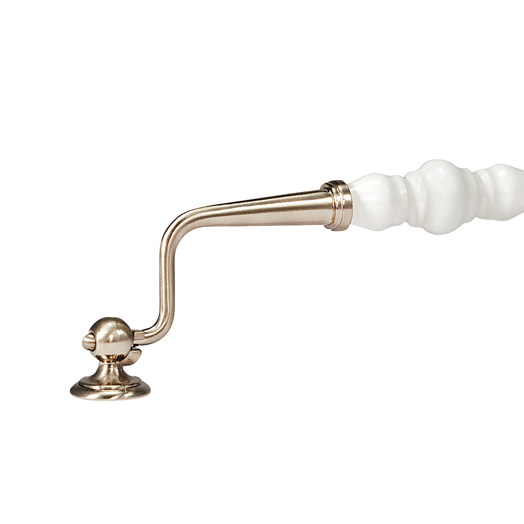 Momo Trianon Swivel Bail 224mm in White & Brushed Nickel (2)